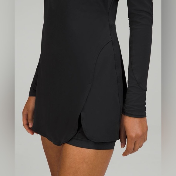 LULULEMON nulux long-sleeve tennis dress in black size 4 NWT - Picture 4 of 9